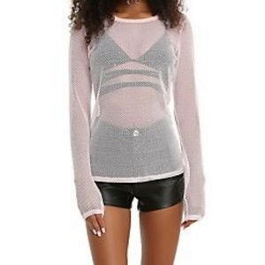 Hot Topic Pink Pastel fishnet top
